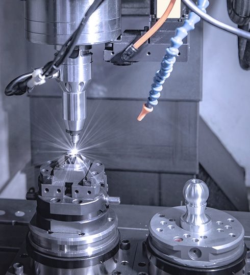 CNC machining close-up