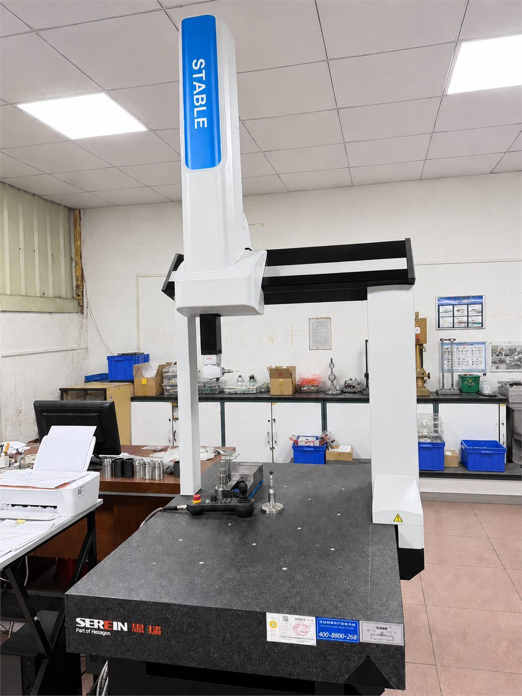 Coordinate measuring machine for CNC part inspection